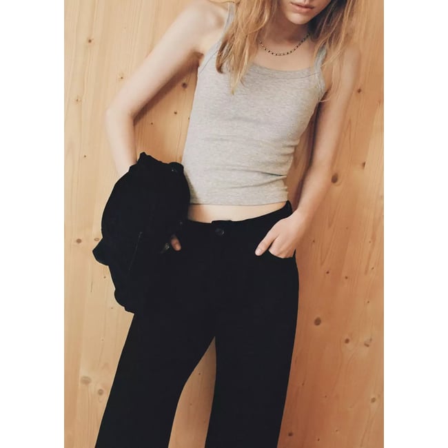 Jean wide leg noir <span itemprop=