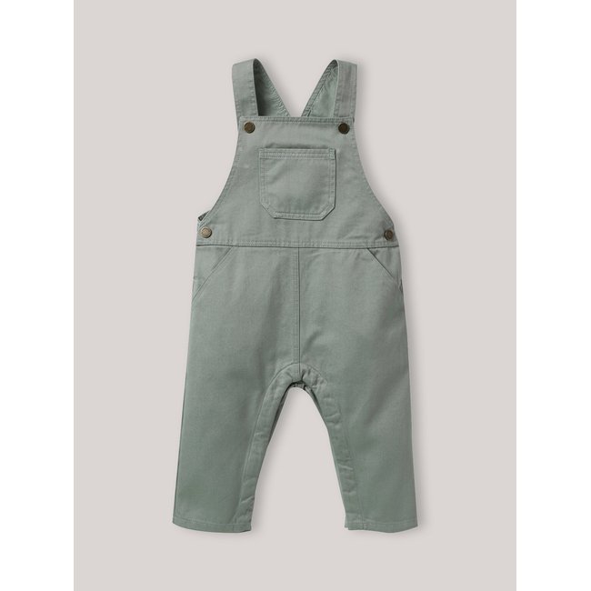 Salopette en twill céladon <span itemprop=