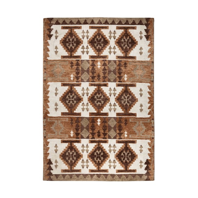 Tapis en tissu, MARON Couleur beige <span itemprop=