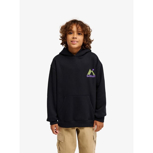 Sweat à capuche, en molleton, imprimé dos noir <span itemprop=