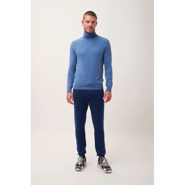 Pull Col Roulé Bleu Denim Connor bleu denim <span itemprop=