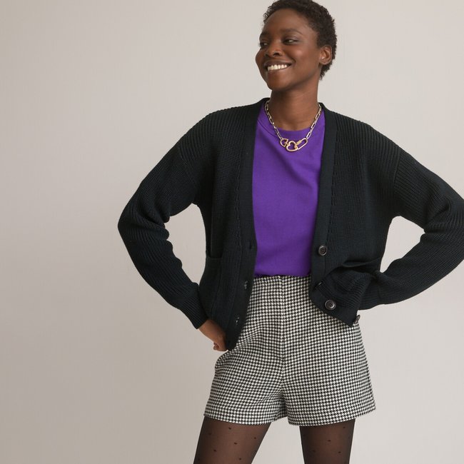Effen vest met knoopsluiting, katoenmix - LA REDOUTE COLLECTIONS