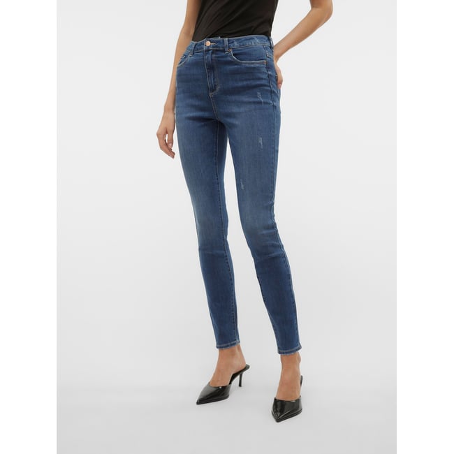 Jean Skinny medium blue denim <span itemprop=