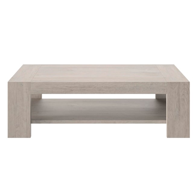 Table basse rectangulaire double plateau Couleur gris <span itemprop=