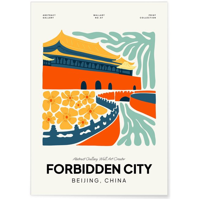 Affiche Chine Cité Interdite Couleur blanc <span itemprop=