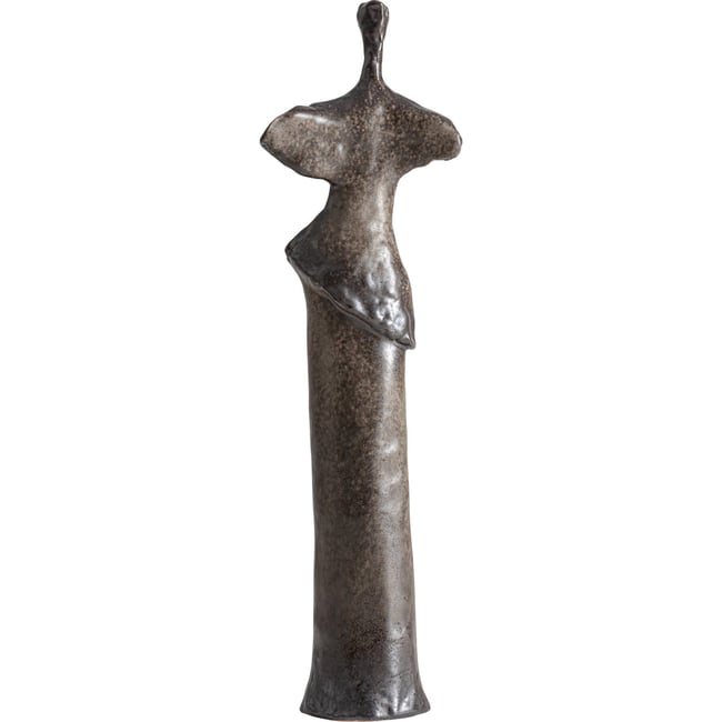 Sculpture décorative en céramique Couleur brun patiné <span itemprop=