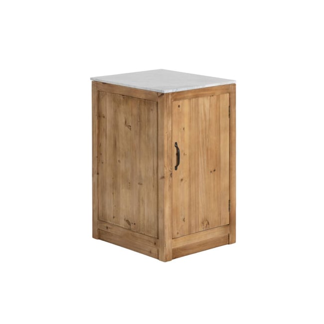 Meuble bas de cuisine en bois recyclé EPURE Couleur bois clair <span itemprop=