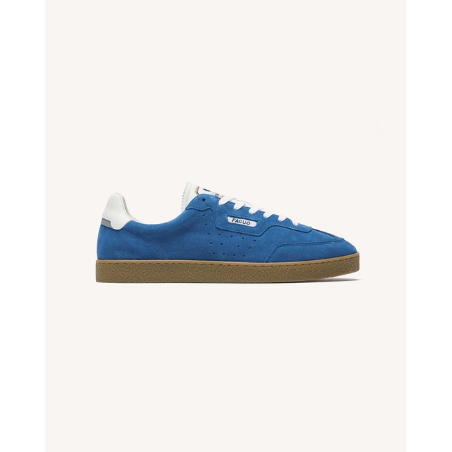 Baskets basses suede LUMBO LUMBO bleu océan <span itemprop=