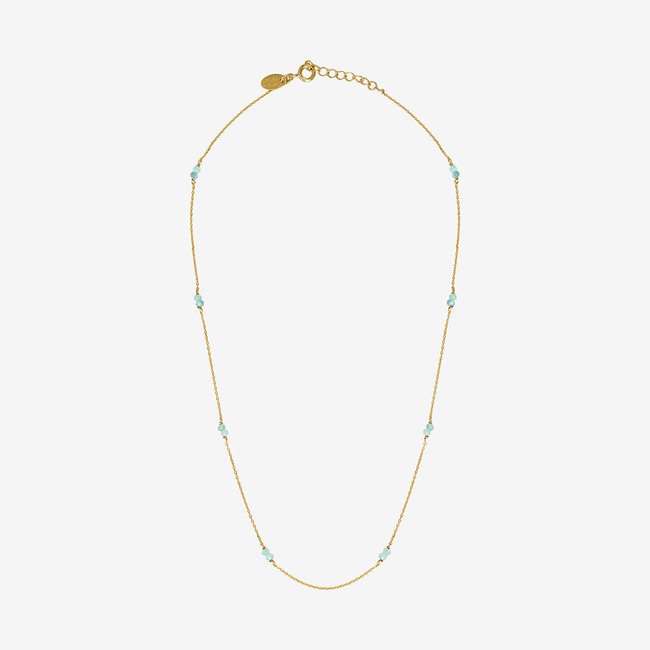 Collier venus amazonite bleu <span itemprop=