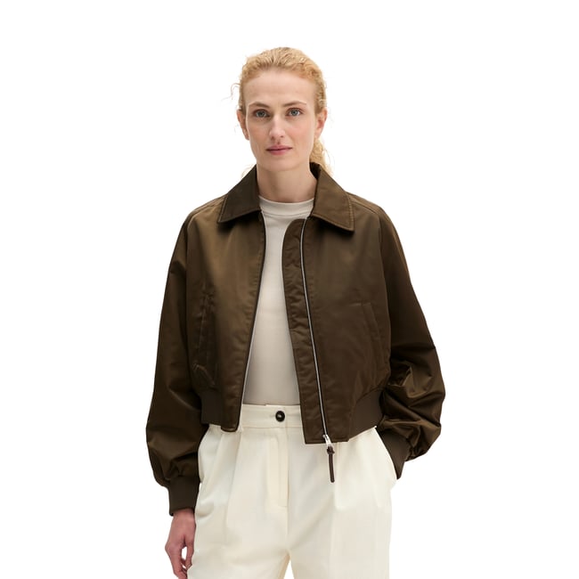 Blouson style aviateur regular en sergé de polyester Shiny recyclé - MARC O'POLO