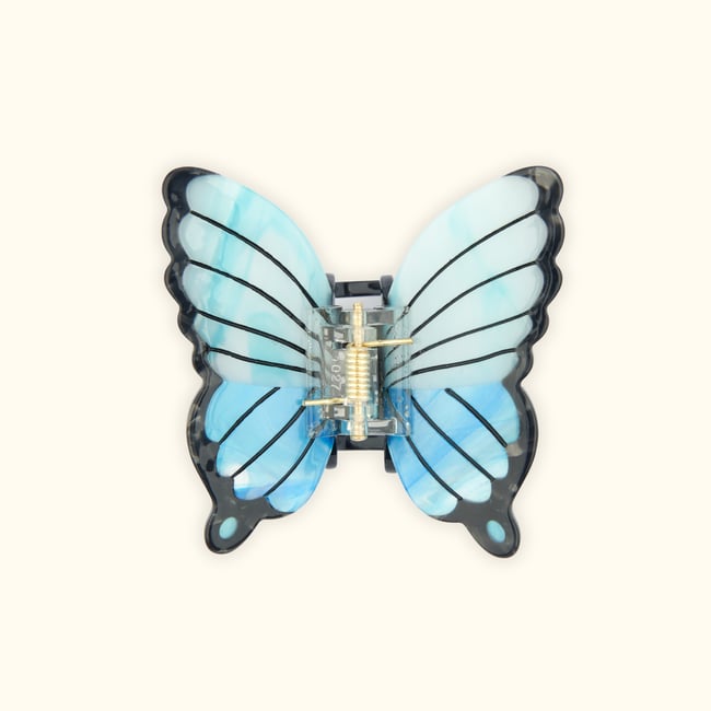 Pince à cheveux PAPILLON BLEU bleu <span itemprop=