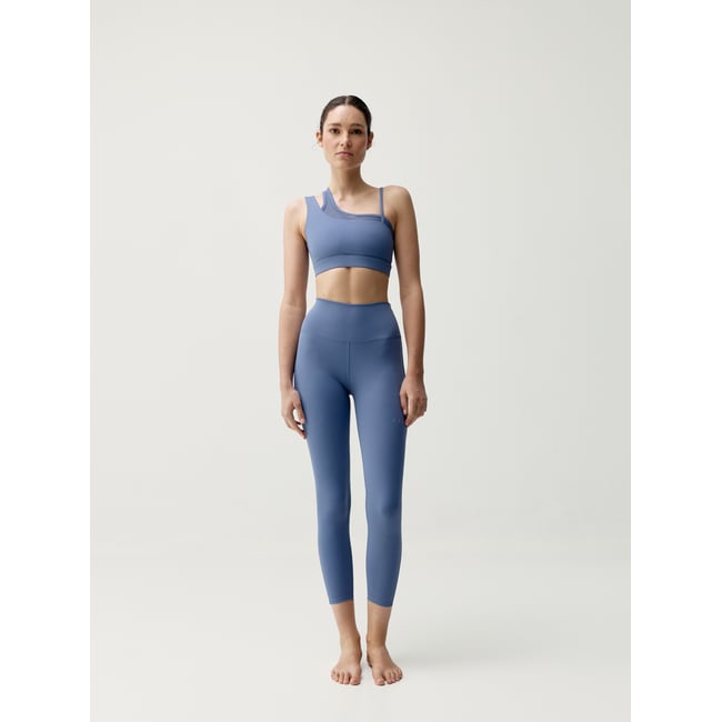 Brassière de sport femme Karma Maintien moyen bretelles coussinets amovibles bleu océan <span itemprop=