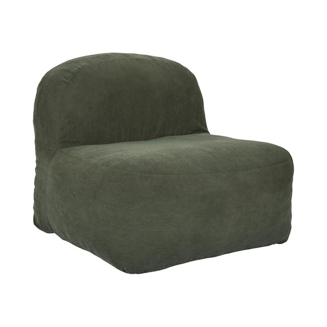 Fauteuil compressé en velours côtelé sans montage DENVER - THE HOME DECO FACTORY