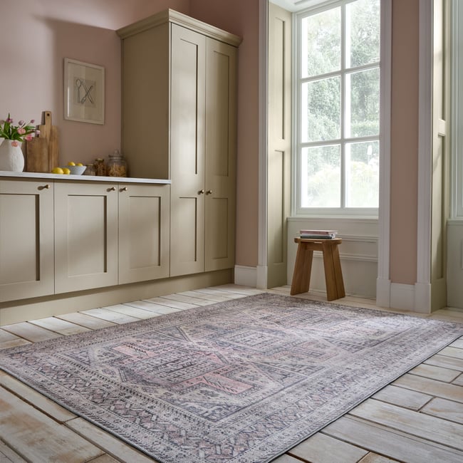 Tapis lavable OTIS Couleur rose <span itemprop=