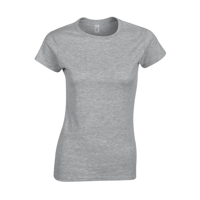 T-shirt uni manches courtes gris chiné <span itemprop=