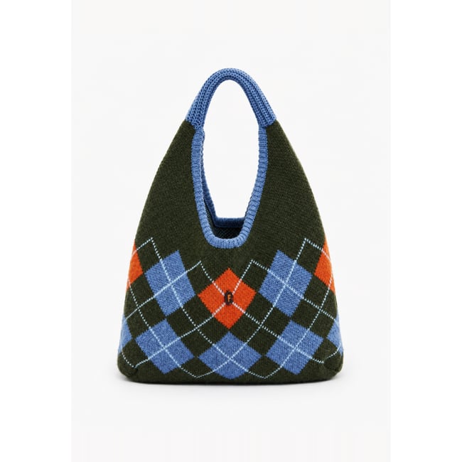 Sac Portobello en coton PORTOBELLO vert kaki <span itemprop=