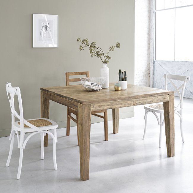 Table en teck recyclé massif 10 pers. CARGO Couleur naturel <span itemprop=