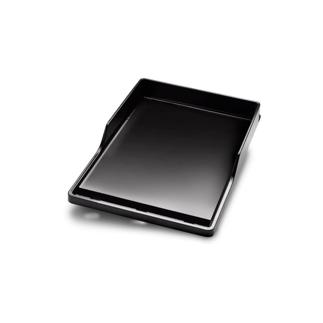 Plancha pour barbecue Plancha porcelaine émaillée rebords noir <span itemprop=