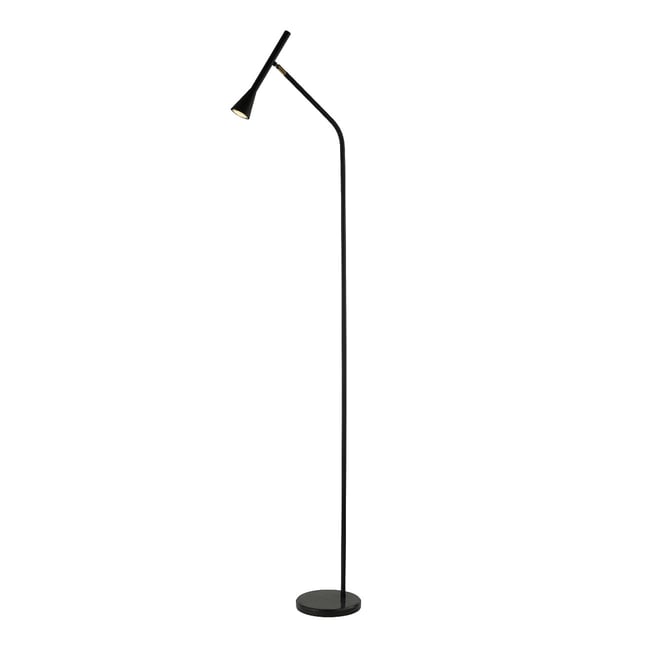 Lampadaire noir avec base en marbre - HOLEN Couleur v019843 <span itemprop=
