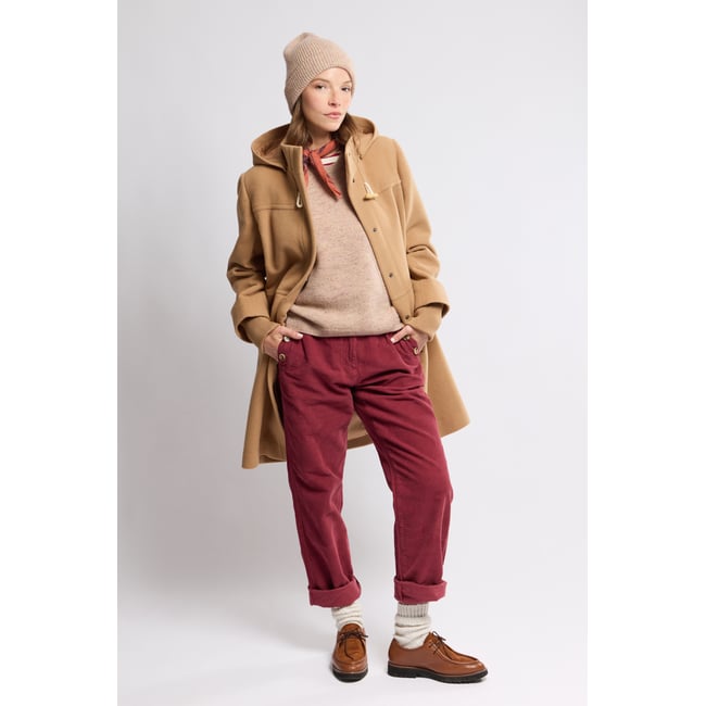Duffle coat - drap de laine irish cream <span itemprop=