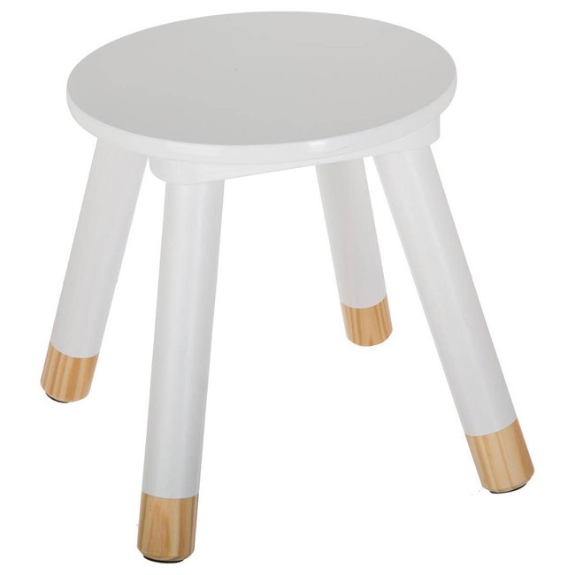 Tabouret enfant DOUCEUR Couleur blanc <span itemprop=