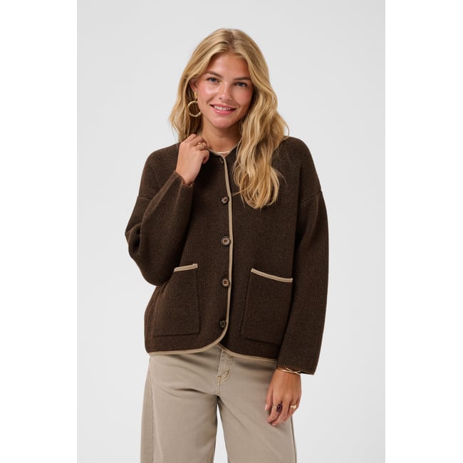 Veste marron java melange <span itemprop=