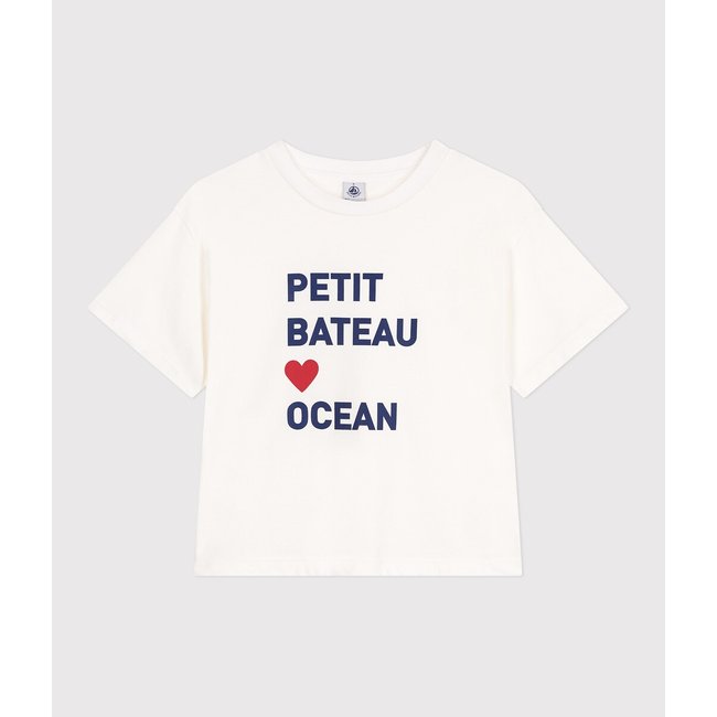 T-shirt Le Boxy à message  - PETIT BATEAU
