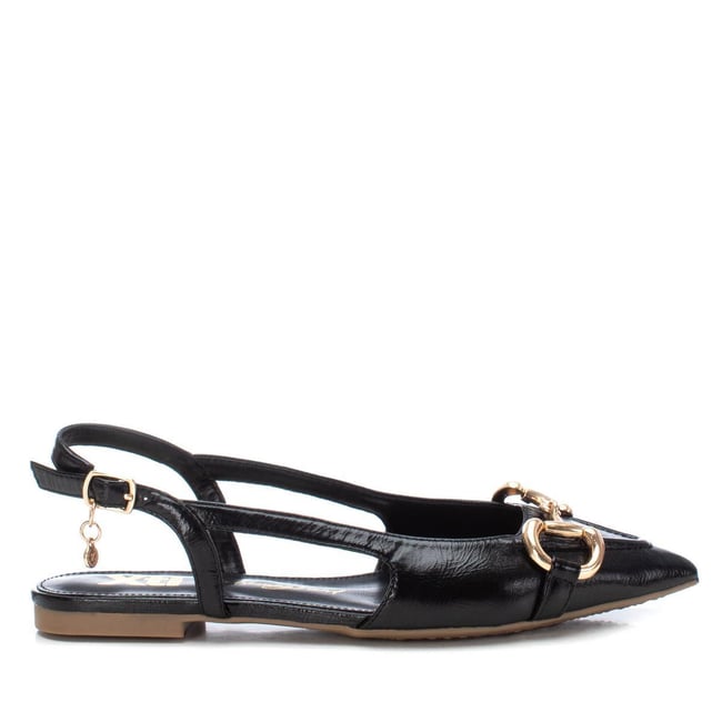 Chaussure Ballerine Plaine Entreprise Boucle noir <span itemprop=