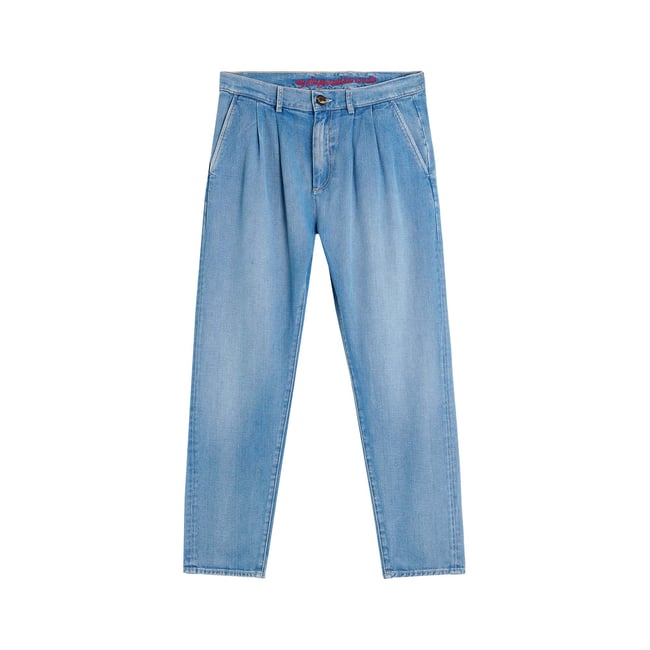 PANTALON TAPERED BLEACH bleu <span itemprop=