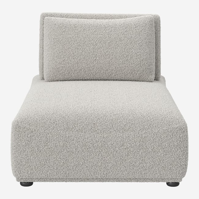 Méridienne fixe polyester RUDOLF Couleur gris <span itemprop=