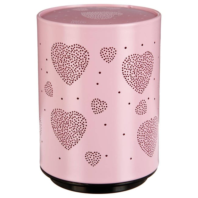 Veilleuse enfant LED PUSH rose coeur <span itemprop=