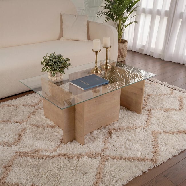 Кофейный столик со столешницей из закаленного стекла, Vetrino / Ветрино - SO'HOME