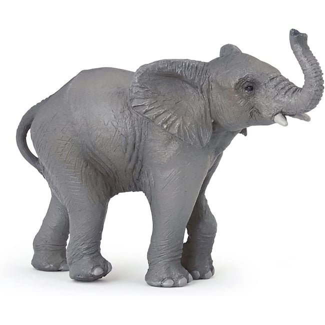 Figurine Jeune éléphant gris <span itemprop=