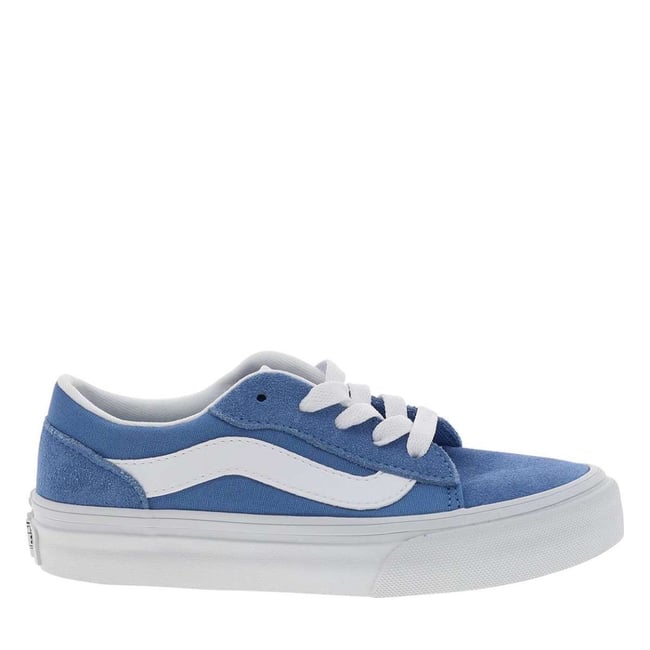 Baskets VERO LS cuir talon plat bleu <span itemprop=