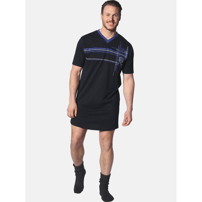 Lot de deux chemises de nuit ALOF bleu <span itemprop=