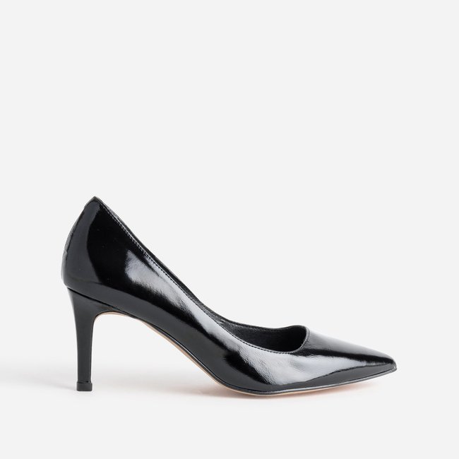 Escarpin en cuir ANITA noir <span itemprop=