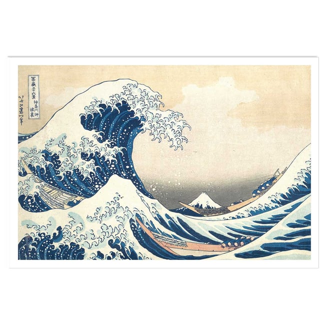 Poster The Great Wave off Kanagawa par Hokusai - HEXOA