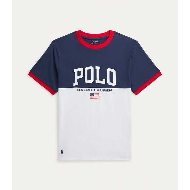 Футболка белый + синий+ красный POLO RALPH LAUREN