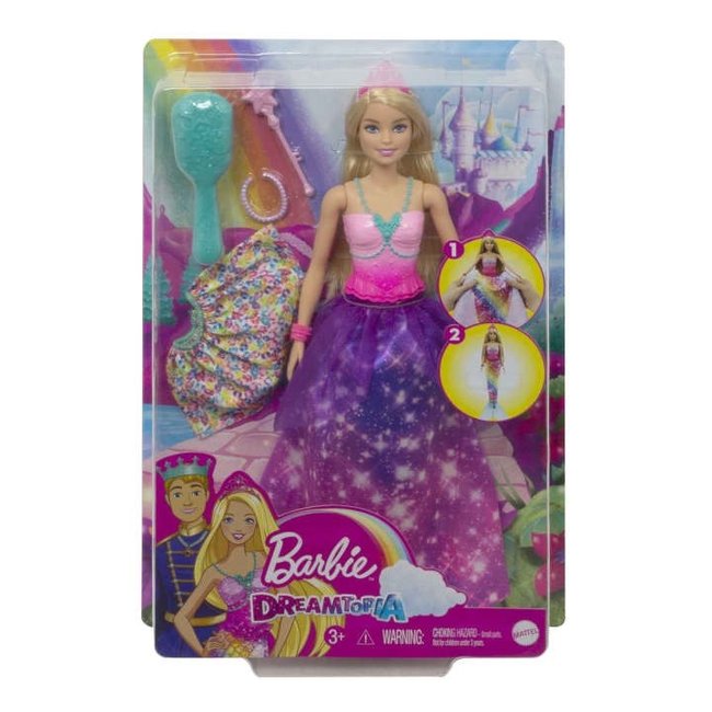 Poupée Barbie Dreamtopia- Transformation Princesse - Barbie multicolore <span itemprop=