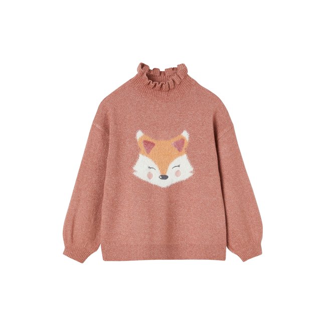Pull jacquard animalier animé de paillettes - VERTBAUDET