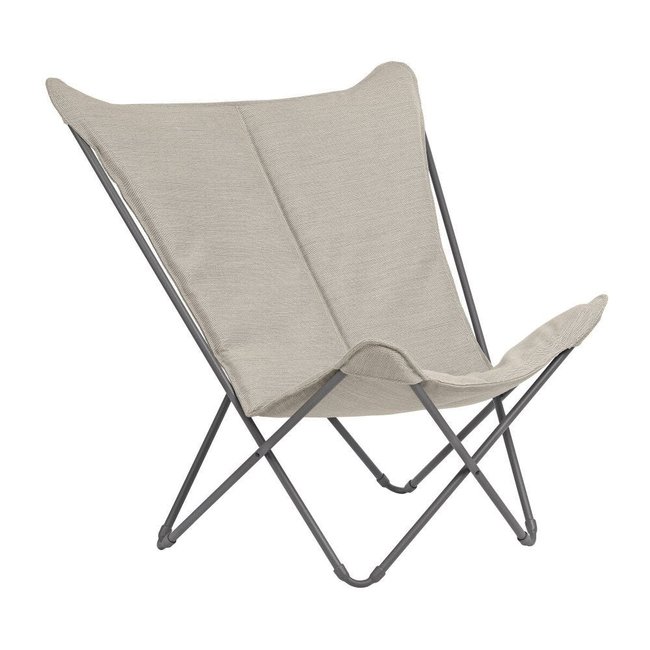 Fauteuil papillon matelassé grande largeur - SPHINX beige latte <span itemprop=