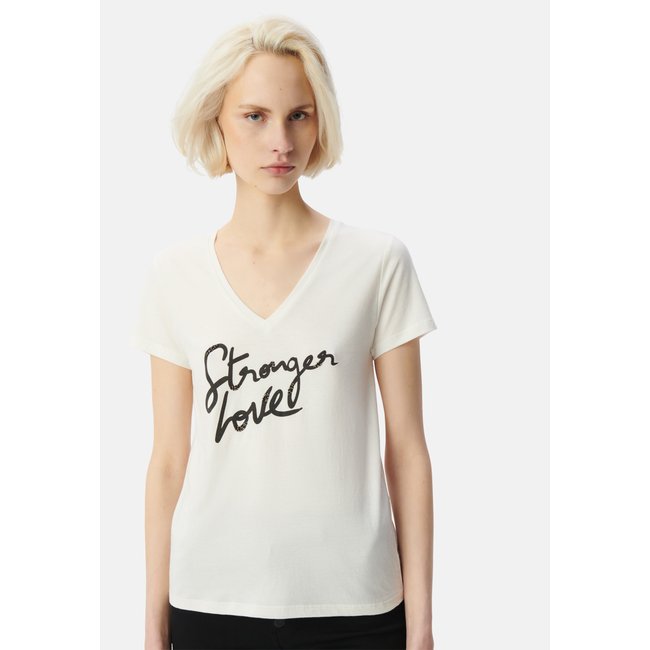 Tee-shirt manches courtes message brodé - IKKS
