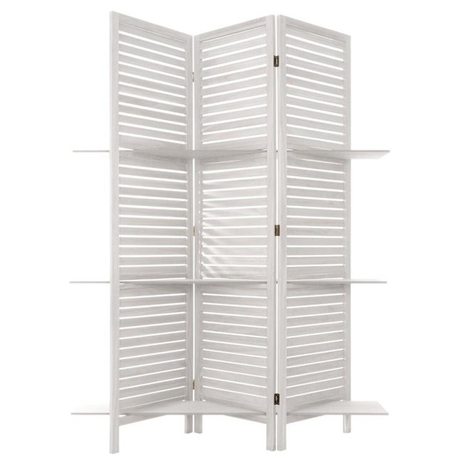 Paravent 3 étagères Tiam Couleur blanc <span itemprop=