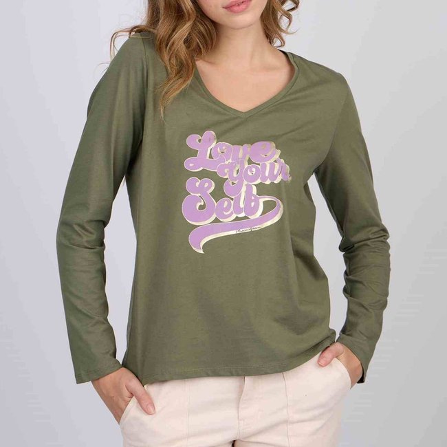 T-shirt cécile kaki <span itemprop=