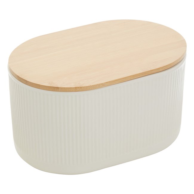 Geometric Bread Bin with Bamboo Lid - SO'HOME