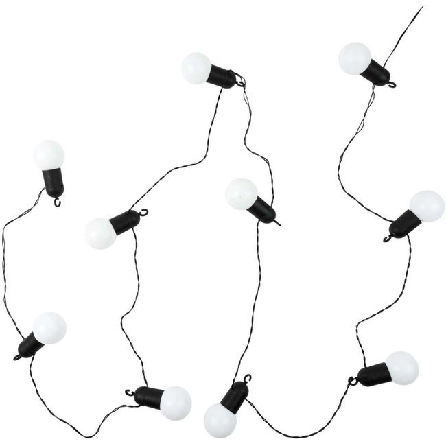Guilande extérieure 10 ampoules LED 2.70 m Couleur blanc chaud <span itemprop=