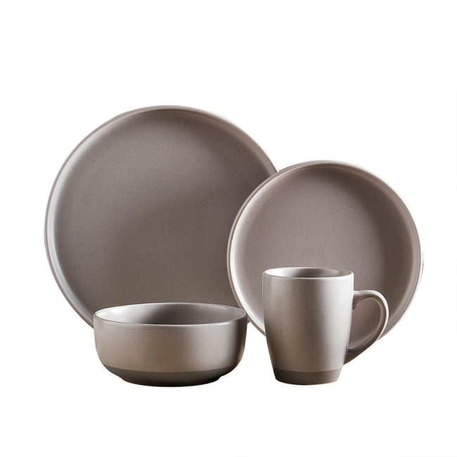 16-Piece Avena Dinner Set, grey, BARBARY & OAK
