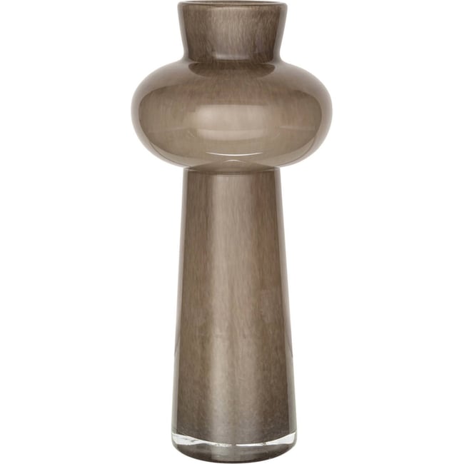 Vase compact en verre Couleur taupe <span itemprop=