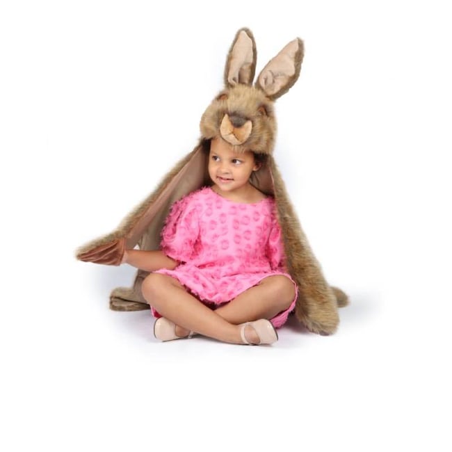 Cape peluche LIÈVRE brun <span itemprop=