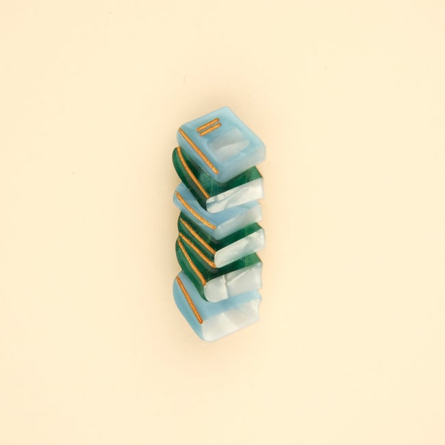 Barrette Livres bleu et blanc <span itemprop=